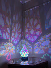 Load image into Gallery viewer, Prismatic Rosette || LampGeo || Rechargeable LED Shadow Lamp