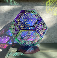 Load image into Gallery viewer, Flower of Life Truncated Octahedron || LampGeo || Rechargeable LED Shadow Lamp