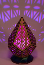 Load image into Gallery viewer, Prismatic Flower of Life || LampGeo || Rechargeable LED Shadowlamp
