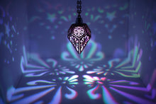 Load image into Gallery viewer, The Wavy Teardrop || LED Pendant || Red Cedar