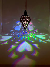 Load image into Gallery viewer, Hearts Unbound || LED pendant || cherry wood