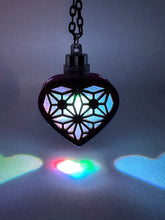 Load image into Gallery viewer, Geo Heart || LED Pendant || Red Cedar