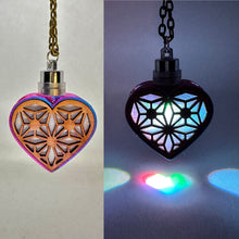 Load image into Gallery viewer, Geo Heart || LED Pendant || Red Cedar