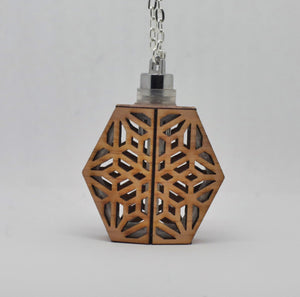 The Frosty Flake || LED Pendant || Red Cedar