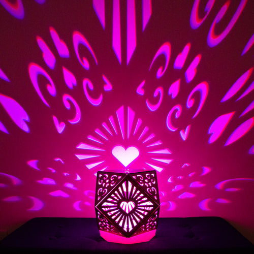 Cubo Love || LampGeo || Rechargeable LED Shadow Lamp