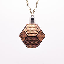 Load image into Gallery viewer, Truncated Flower of Life || LED Pendant || Red Cedar