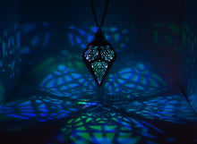 Load image into Gallery viewer, The Sacral Spire || LED Pendant || Cherry Wood