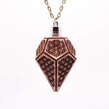 Load image into Gallery viewer, Prismatic Flower of Life || LED Pendant || Red Cedar