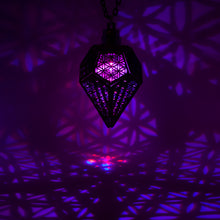 Load image into Gallery viewer, Prismatic Flower of Life || LED Pendant || Red Cedar