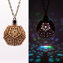 Load image into Gallery viewer, Lotus Dodecahedron || LED Pendant || Cherry Wood