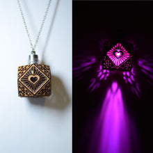 Load image into Gallery viewer, Cubo Love ||LED Pendant || Cherry Wood