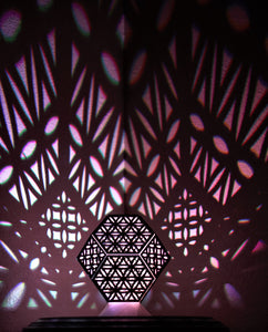 Flower of Life Truncated Octahedron || LampGeo || Rechargeable LED Shadow Lamp