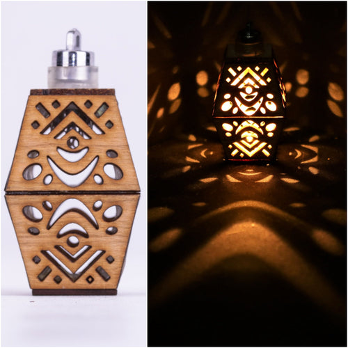 The Original Lantern || LED Pendant || Cherry Wood