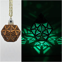 Load image into Gallery viewer, Dodecahedron Rising || LED Pendant || Cherry Wood