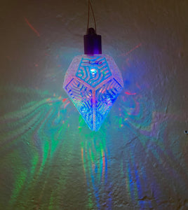 Iridescent Organic Prism || LED pendant