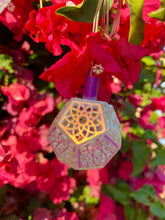 Load image into Gallery viewer, Iridescent Lotus Dodecahedron || LED pendant