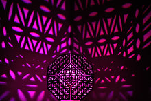 Load image into Gallery viewer, Flower of Life Truncated Octahedron || LampGeo || Rechargeable LED Shadow Lamp